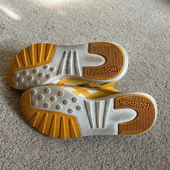 *Reebok* Yellow Classic Nylon Sneakers | Fierce Gold & White | 6.5 | Gently Used - Picture 9 of 12